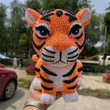 21cm high DIY Tiger (with glue tools) - Hibah-Diamond painting art studio