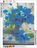 Full Diamond Painting kit - Blue cornflower