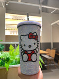 DIY Large capacity straw cup  (with glue tools) - Hello Kitty