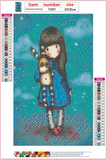 Full Diamond Painting kit - Gorjuss girl - Hush Little Bunny