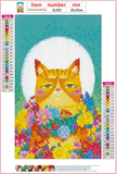 Full Diamond Painting kit - Melancholy cat