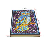 DIY Diamond Painting Notebook - Owl (With lines)