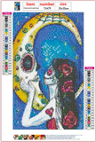 Full Diamond Painting kit - Skull girl and moon