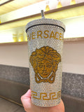 DIY Large capacity straw cup  (with glue tools)- VERSACE