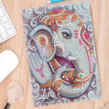 DIY Diamond Painting Notebook - Elephant (No lines)