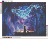 Full Diamond Painting kit - Dolphin starry sky
