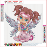 Full Diamond Painting kit - Cute butterfly elf