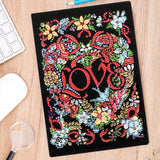 DIY Diamond Painting Notebook - LOVE (No lines)