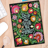 DIY Diamond Painting Notebook - Stop and smell the flower (No lines)