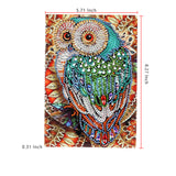 DIY Diamond Painting Notebook - Owl (No lines)