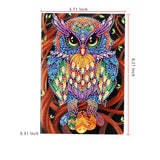 DIY Diamond Painting Notebook - Owl (No lines)