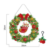 5D diamond painting Christmas Decoration Glowing Wreath (Gift the same type of keychain)