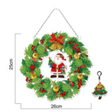5D diamond painting Christmas Decoration Glowing Wreath (Gift the same type of keychain)