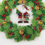 5D diamond painting Christmas Decoration Glowing Wreath (Gift the same type of keychain) - Hibah-Diamond painting art studio