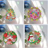 5D diamond painting Christmas Decoration Glowing Wreath - Hibah-Diamond painting art studio