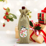 5D diamond painting Christmas decoration Linen wine bag gift bag - Hibah-Diamond painting art studio