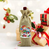 5D diamond painting Christmas decoration Linen wine bag gift bag - Hibah-Diamond painting art studio