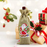 5D diamond painting Christmas decoration Linen wine bag gift bag - Hibah-Diamond painting art studio