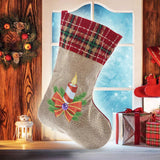 5D diamond painting Christmas stocking Linen candy bag gift bag - Hibah-Diamond painting art studio