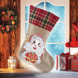 5D diamond painting Christmas stocking Linen candy bag gift bag - Hibah-Diamond painting art studio