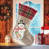 5D diamond painting Christmas stocking Linen candy bag gift bag - Hibah-Diamond painting art studio