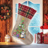 5D diamond painting Christmas stocking Linen candy bag gift bag - Hibah-Diamond painting art studio