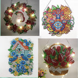 5D diamond painting Decoration Glowing Wreath (Gift the same type of keychain) - Hibah-Diamond painting art studio