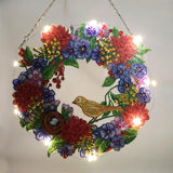 5D diamond painting Decoration Glowing Wreath (Gift the same type of keychain) - Hibah-Diamond painting art studio