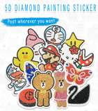 5D Diamond Painting Sticker (5 pcs/1 set) - Hibah-Diamond painting art studio