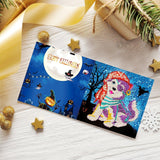 5D DIY Diamond Painting Greeting Card - Halloween (4 pcs) - Hibah-Diamond painting art studio