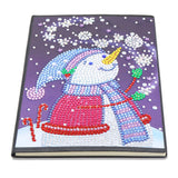 DIY Diamond Painting Notebook - Christmas snowman (With lines)