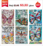 6 Pcs Sets Full Diamond Painting kit - Butterfly (30x40cm) - Hibah-Diamond painting art studio