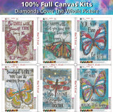 6 Pcs Sets Full Diamond Painting kit - Butterfly (30x40cm) - Hibah-Diamond painting art studio