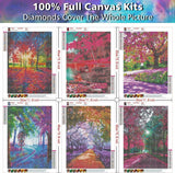 6 Pcs Sets Full Diamond Painting kit - Landscape Tree (30x40cm) - Hibah-Diamond painting art studio