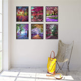 6 Pcs Sets Full Diamond Painting kit - Landscape Tree (30x40cm) - Hibah-Diamond painting art studio