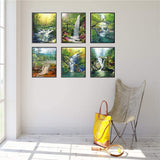 6 Pcs Sets Full Diamond Painting kit - Scenic Waterfall (30x40cm)