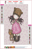 Full Diamond Painting kit - Gorjuss girl - Purrrrrfect Spots