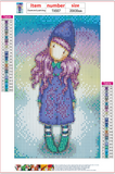 Full Diamond Painting kit - Gorjuss girl - Northern Lights