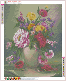 Full Diamond Painting kit - Flowers on vase