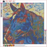 Full Diamond Painting kit - Texture horse