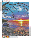 Full Diamond Painting kit - Sunset by the sea