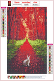 Full Diamond Painting kit - Red deep forest