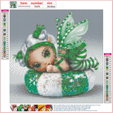 Full Diamond Painting kit - Green Elf