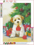Full Diamond Painting kit - Christmas dog