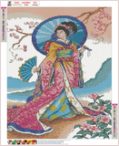 Full Diamond Painting kit - Flower of the East Geisha