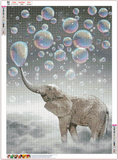 Full Diamond Painting kit - Elephant blowing bubbles