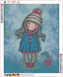 Full Diamond Painting kit - Gorjuss girl - Pom Pom