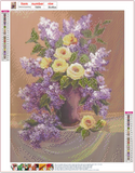 Full Diamond Painting kit - Lavender and yellow roses