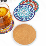 6 Pcs Diamond Painting Mandala Coasters with Holder