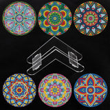 6 Pcs Diamond Painting Mandala Coasters with Holder